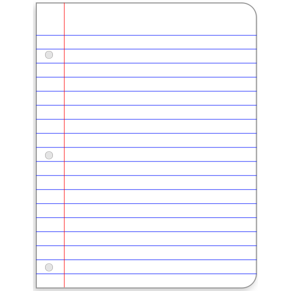piece of notebook paper png