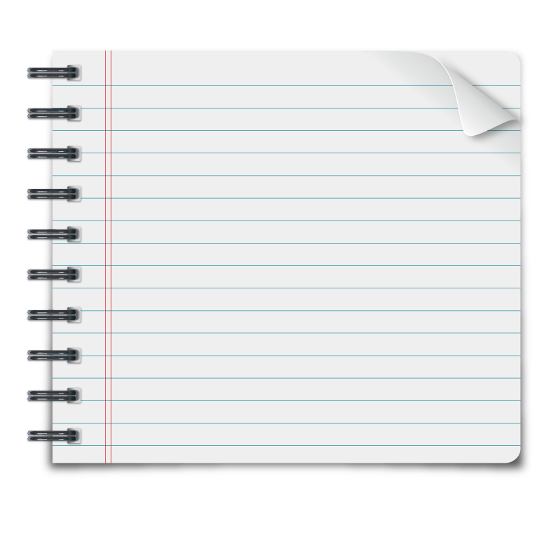 notebook paper vector png