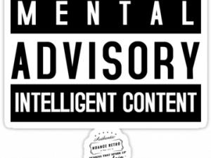 mental health, advisory notice, intelligent content, content warning, Parent Advisory Sticker PNG