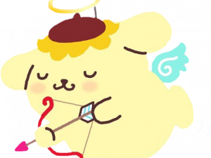 Cute Angelic Dog Character, Adorable Pet Illustration, Charming Canine Cupid, Whimsical Dog with Bow and Arrow, Pompompurin PNG