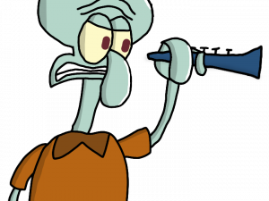 cartoon character, animated squid, humorous expression, character design, Squidward PNG