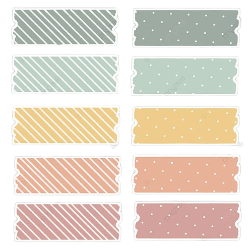 Cute Washi Tape Vector PNG Images, Washi Tape With Blue Color