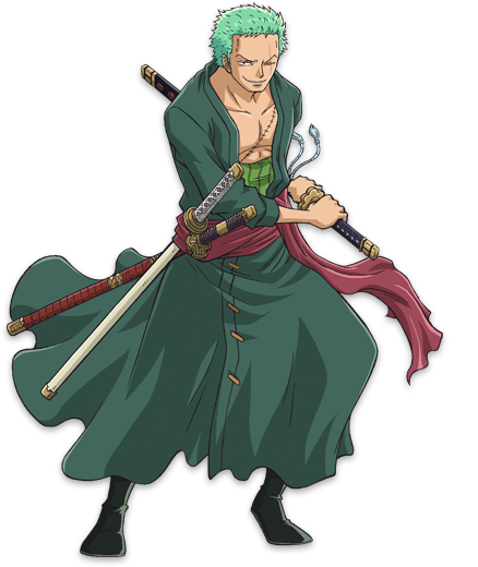 One Piece Zoro Or Sanji - One Piece Zoro 3 Swords - Free Transparent PNG  Download - PNGkey