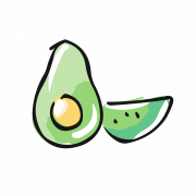 Aesthetic Avocado PNG Picture