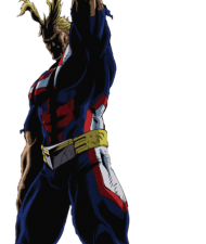 heroic character, anime superhero, powerful stance, dynamic pose, All Might PNG