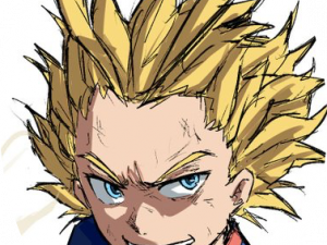 anime character, spiky hair, intense expression, vibrant colors, All Might PNG