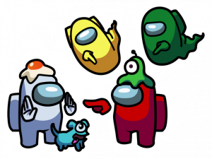 Among Us, multiplayer game, colorful characters, cartoon style, Among Us Character PNG