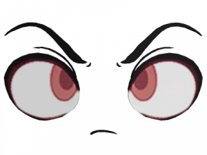 angry eyes, intense expression, cartoon character, dramatic gaze, Angry Eyebrows PNG