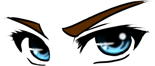 Transparent Anime Eyes Png Transparent - Transparent Angry Eyes