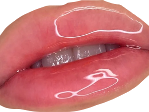 glossy lips, full lips, lip care, beauty close-up, Baddie Lips PNG