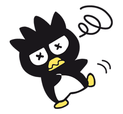 cartoon penguin, cute character, animated bird, whimsical design, Badtz Maru PNG