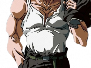 anime character, muscular figure, action pose, casual attire, Baki PNG