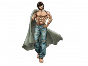 muscular character, comic book hero, ripped physique, male model, Baki PNG