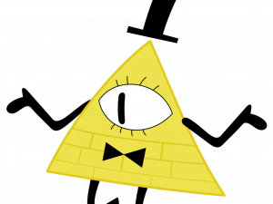 Bill Cipher, triangular character, animated villain, Gravity Falls, Bill Cipher PNG