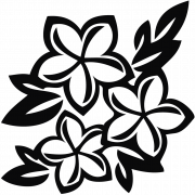 Black Flowers PNG Clipart
