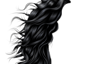 black hair, flowing locks, wavy strands, hair texture, Black Hair PNG