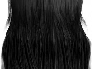 Black Hair PNG Cutout