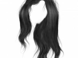 long black wig, wavy hairpiece, synthetic hair extension, fashion hairstyle accessory, Black Hair PNG