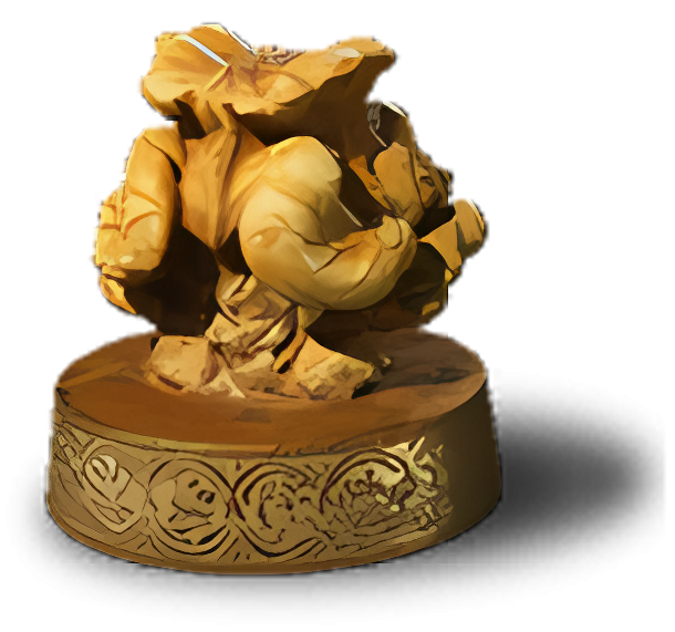 Golden Sculpture Of Abstract Figures, Artistic Figurine, Decorative Art Piece, Creative Design Element, Black Myth: Wukong PNG