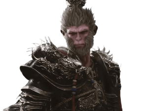 Mythical Warrior Character, Fantasy Creature, Legendary Hero, Video Game Character, Black Myth: Wukong PNG