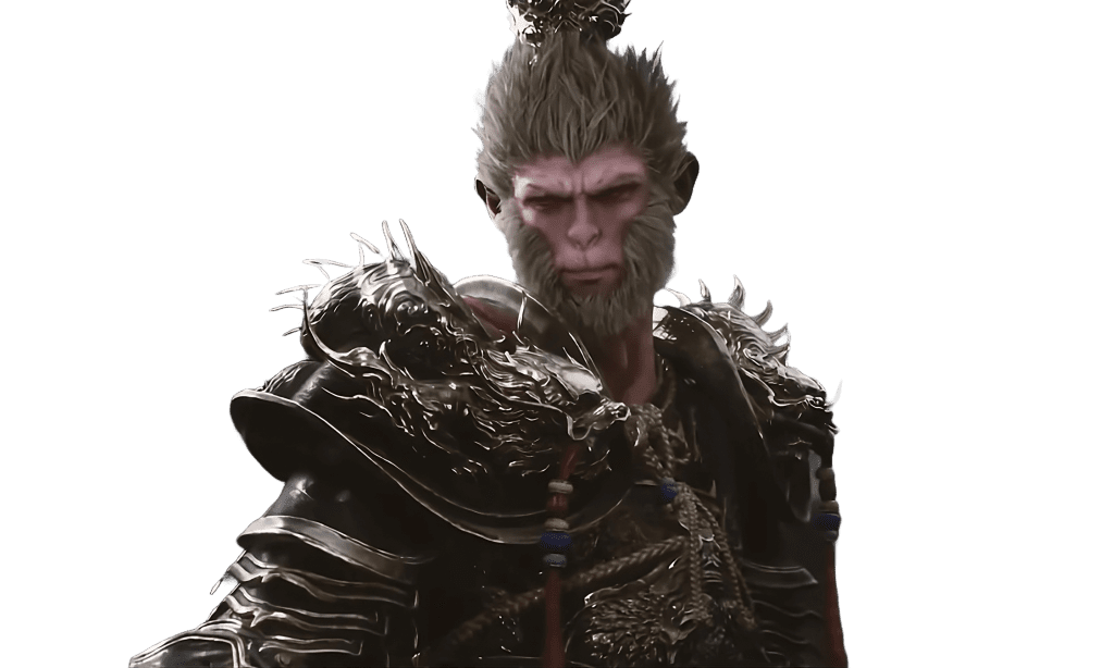 Mythical Warrior Character, Fantasy Creature, Legendary Hero, Video Game Character, Black Myth: Wukong PNG