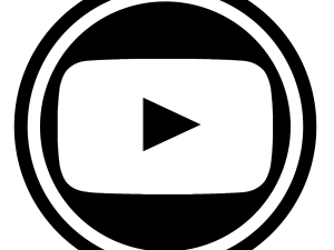 YouTube logo, video streaming icon, multimedia platform, online video sharing, Black YouTube Logo PNG