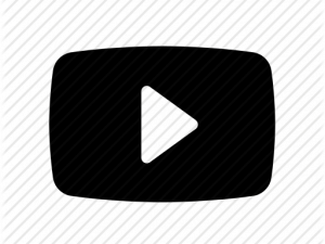 video player icon, multimedia symbol, streaming content logo, online video platform, Black YouTube Logo PNG