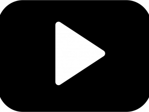 video play button, multimedia control, interactive media, streaming icon, Black YouTube Logo PNG