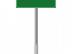 Blank Street Sign No Background