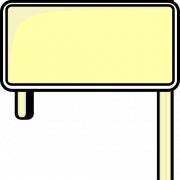 Blank Street Sign PNG Cutout