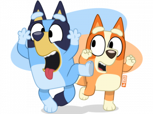 Bluey And Bingo Cartoon Characters, Animated Siblings, Fun Adventures, Family Entertainment, Bluey and Bingo PNG