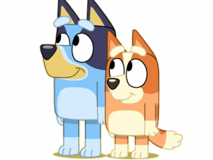 Bluey And Bingo Characters, Animated Dog Siblings, Family-Friendly Cartoon, Popular Kids Show, Bluey and Bingo PNG