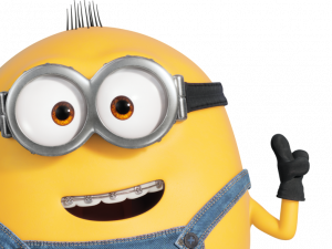 minion character, animated film, yellow creature, playful design, Bob Minion PNG