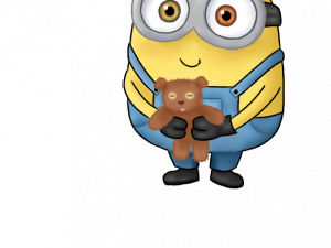 minion character, animated toy, cute cartoon, playful design, Bob Minion PNG