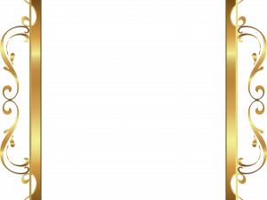 golden frame, ornate border, decorative design, elegant embellishment, Border Frame PNG