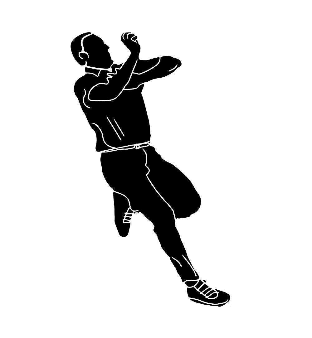Cricket player logo design icon symbol template Vector Image