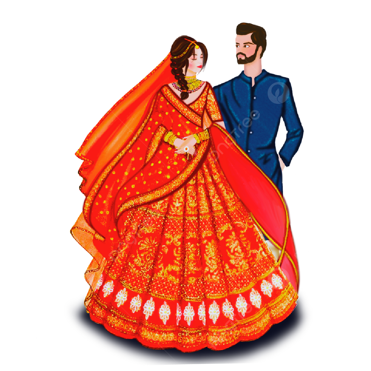 Bride and Groom PNG HD Image