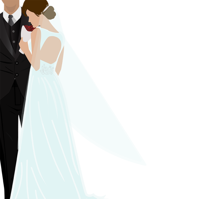 Bride and Groom PNG Image