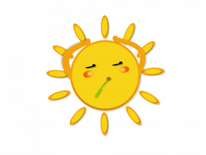 Cartoon Sun Background PNG