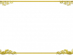 gold ornate frame, decorative border, vintage design, classic art display, Certificate Border PNG