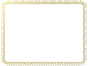 gold frame, decorative border, empty space, elegant design, Certificate Border PNG