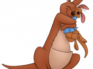 kangaroo, baby kangaroo, animal illustration, cartoon character, Classic Winnie The Pooh PNG