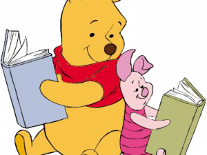 Winnie the Pooh, Piglet, reading together, children's literature, friendship, animated characters, classic stories, Classic Winnie The Pooh PNG