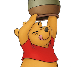 cartoon bear, honey pot, children's character, animated icon, Classic Winnie The Pooh PNG