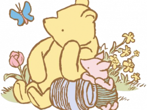 Winnie the Pooh, Piglet, friendship, nature, childhood, adventure, whimsical, illustration, Classic Winnie The Pooh PNG