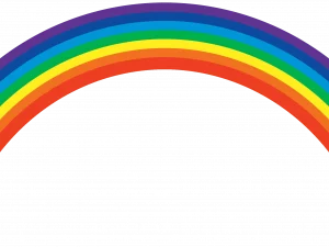 rainbow graphic, colorful arc, vibrant spectrum, nature symbol, Cocomelon Rainbow PNG