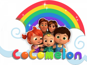 Cocomelon characters, animated children's show, family entertainment, colorful rainbow, Cocomelon Rainbow PNG