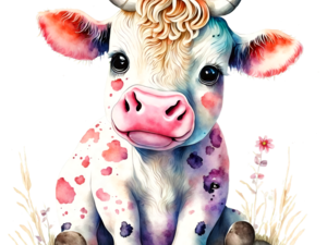 Cute Cow PNG Free Image