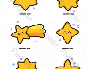 Cute Stars PNG Image