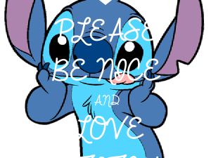 Stitch character, Disney animated character, kindness message, cartoon illustration, Cute Stitch PNG